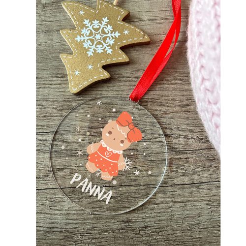 Lány, mézeskalács figura, Karácsonyfadísz