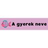 Téglalap alakú öntapadó címke - Halacska, névvel