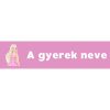 Téglalap alakú öntapadó címke - Barbie, névvel