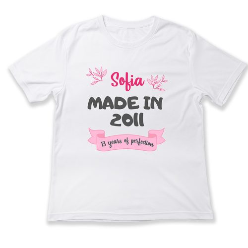 Sofia, Made in 2011, 13 years of perfection, rózsaszín