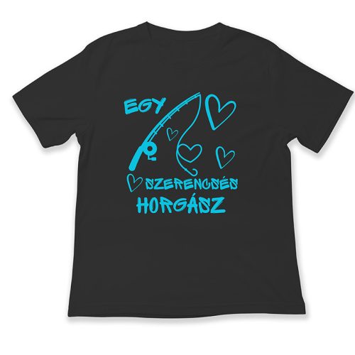 Egy szerencsés horgász, horgászbot, szívecske