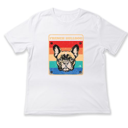 French bulldog, retró